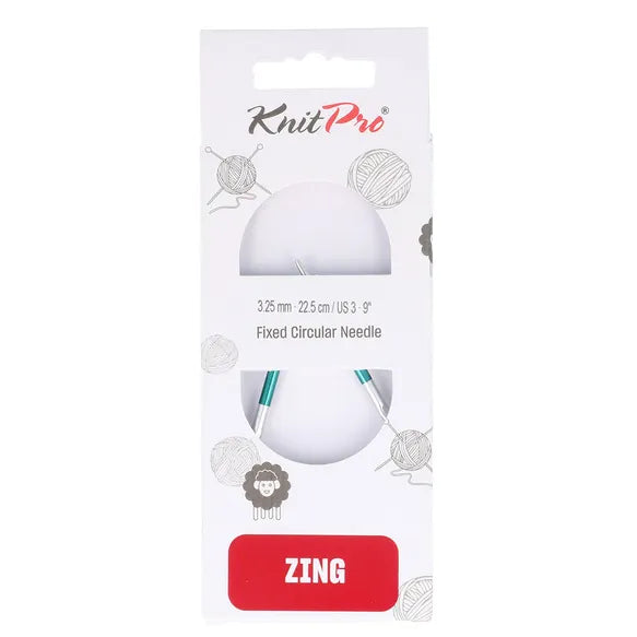 KnitPro Zing trumpi mezgimo virbalai su valu 22.5cm