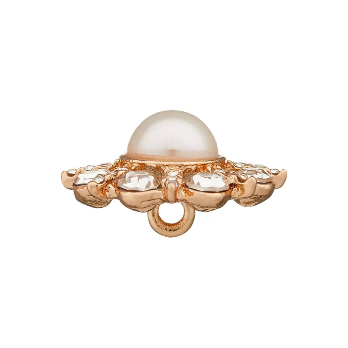 Metalinės sagos su ausele "Gold Flower" 23mm