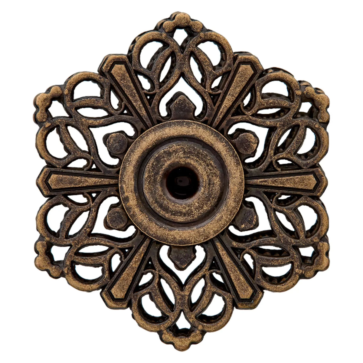 Užspaudžiamos sagos "Floral" 32mm (antique silver/brass)