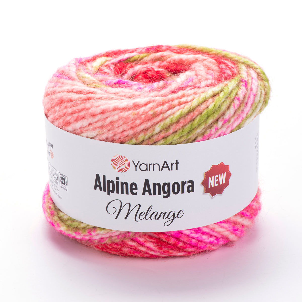 YarnArt Alpine Angora Melange New 150g (vilna, akrilanas)