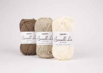 DROPS Bomull-Lin mezgimo siūlai 50g (medvilnė, linas) - Pasaulio Siūlai