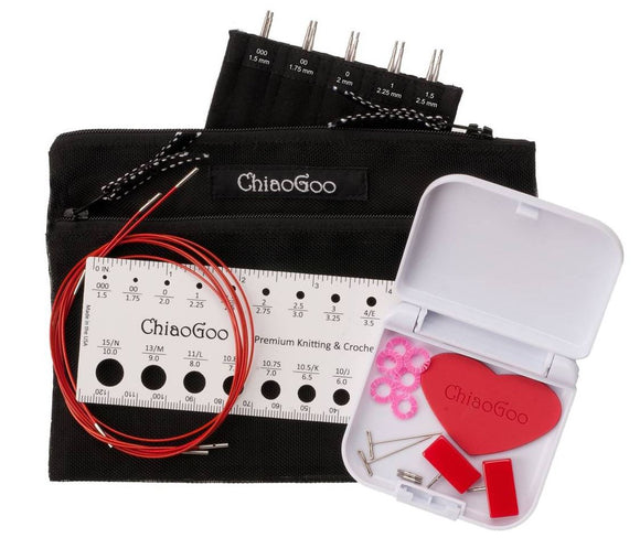 Chiaogoo Twist Red Lace 13cm virbalų rinkinys keičiamu valu (MINI)