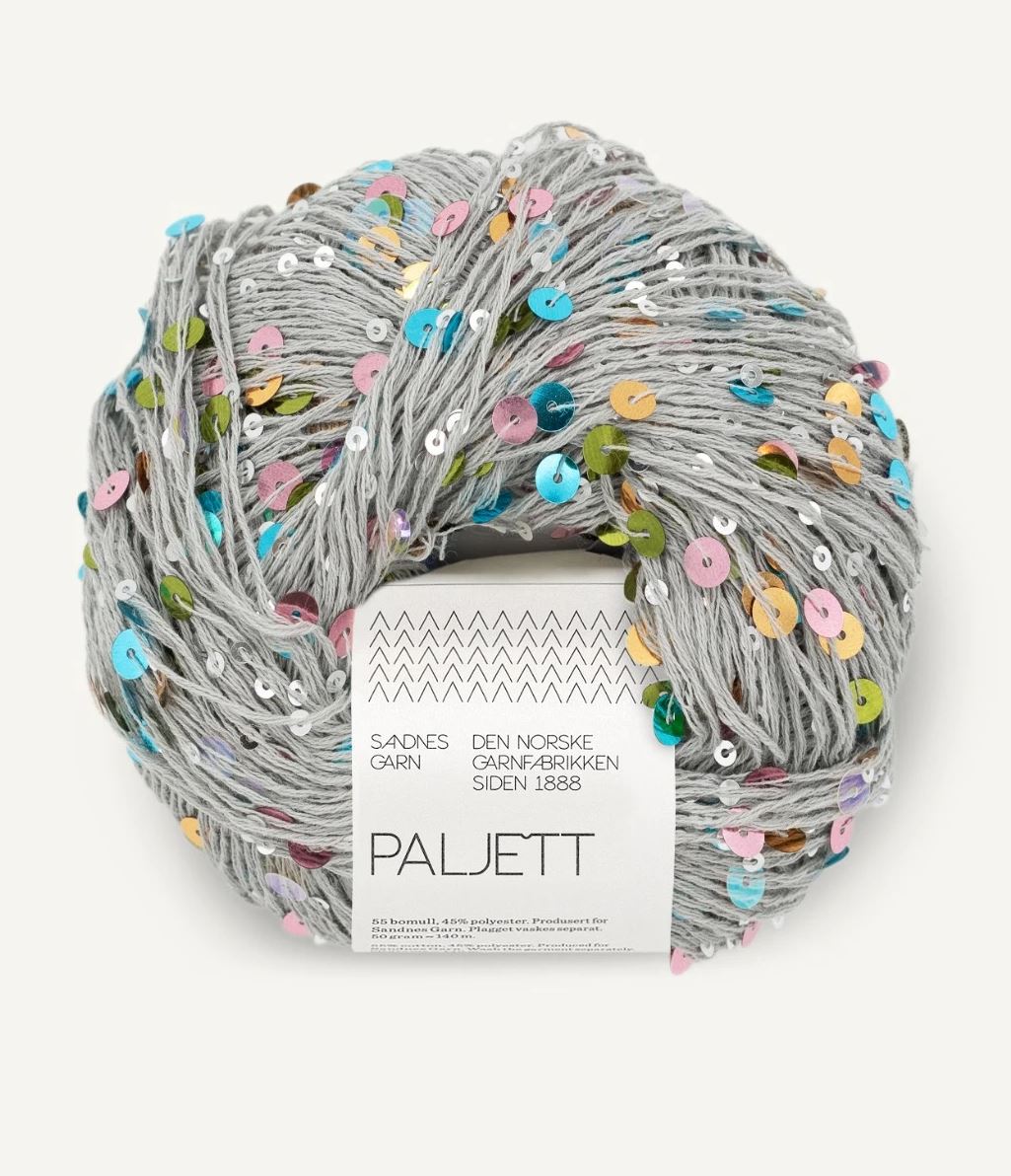 Sandnes Garn Paljett siūlai 50g (medvilnė, poliesteris)