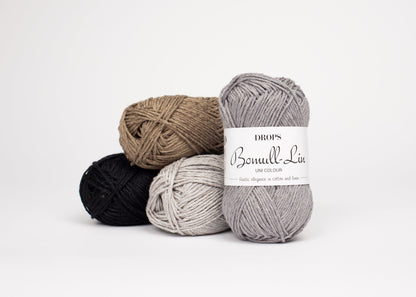 DROPS Bomull-Lin mezgimo siūlai 50g (medvilnė, linas) - Pasaulio Siūlai