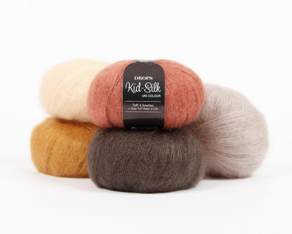 DROPS Kid-Silk mezgimo siūlai 25g (mohera, šilkas) - Pasaulio Siūlai