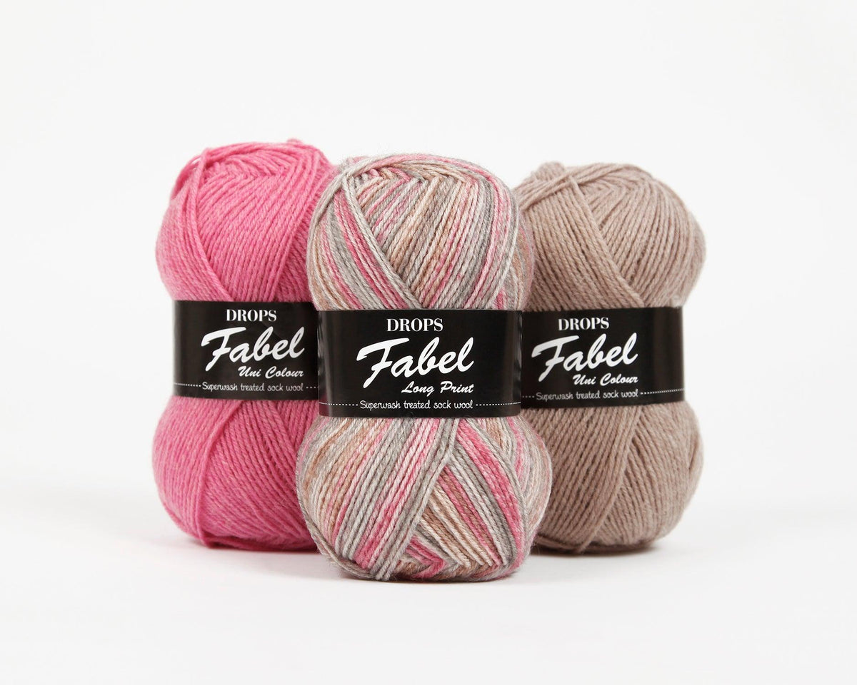 DROPS Fabel mezgimo siūlai 50g (vilna, poliamidas) - Pasaulio Siūlai
