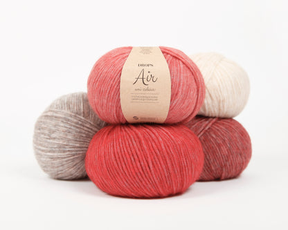 DROPS Air mezgimo siūlai 50g (alpaka, vilna, poliamidas)