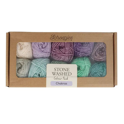 Scheepjes Stone Washed siūlų dėžutė 10vnt. x 25g (medvilnė, akrilanas)