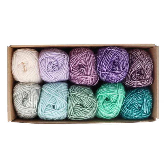 Scheepjes Stone Washed siūlų dėžutė 10vnt. x 25g (medvilnė, akrilanas)