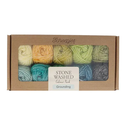 Scheepjes Stone Washed siūlų dėžutė 10vnt. x 25g (medvilnė, akrilanas)
