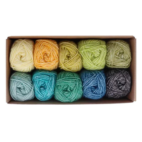Scheepjes Stone Washed siūlų dėžutė 10vnt. x 25g (medvilnė, akrilanas)