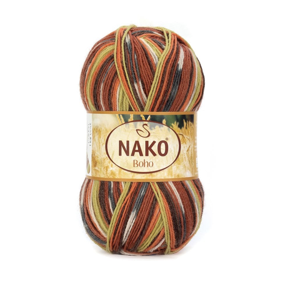 NAKO Boho mezgimo siūlai kojinėms 100g (vilna, poliamidas)