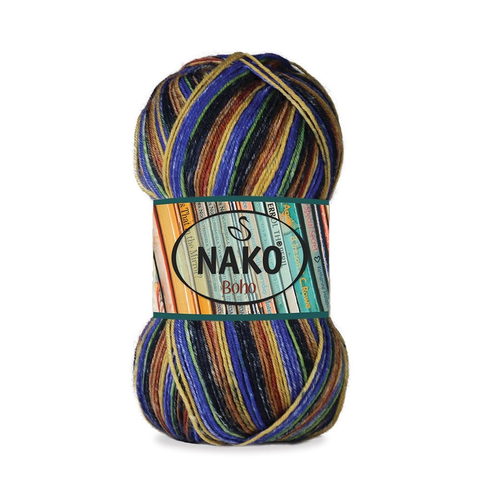NAKO Boho mezgimo siūlai kojinėms 100g (vilna, poliamidas)