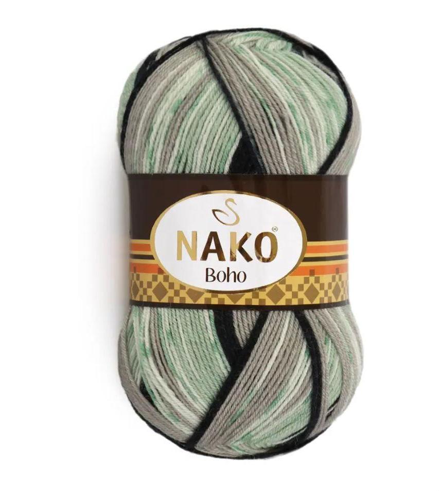 NAKO Boho mezgimo siūlai kojinėms 100g (vilna, poliamidas)