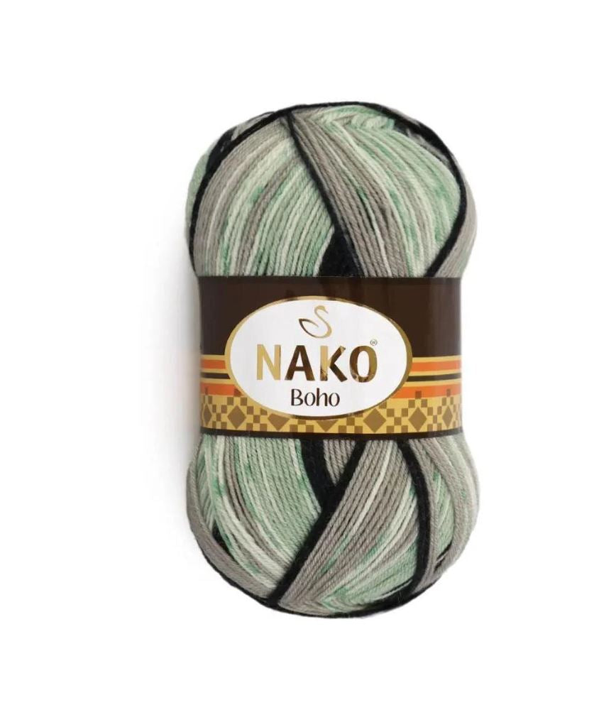 NAKO Boho mezgimo siūlai kojinėms 100g (vilna, poliamidas)