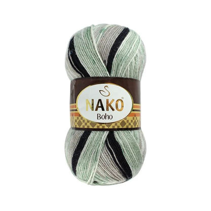 NAKO Boho mezgimo siūlai kojinėms 100g (vilna, poliamidas)