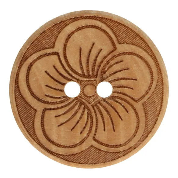 Medinės sagos 20mm-25mm "Gėlė"