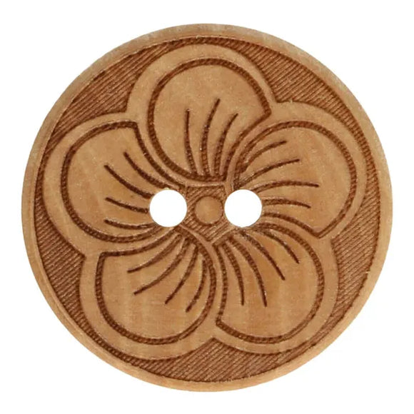 Medinės sagos 20mm-25mm "Gėlė"