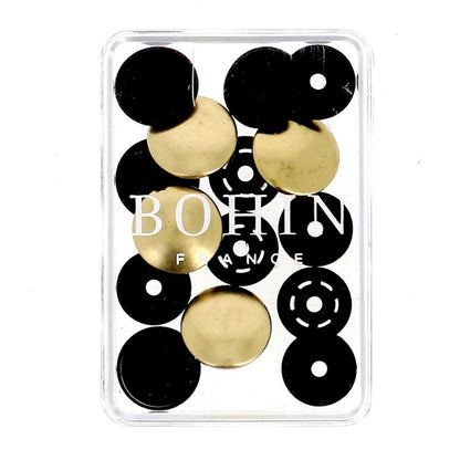 Bohin Metallic užspaudžiamos sagos 14mm 4vnt.