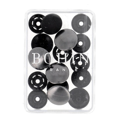 Bohin Metallic užspaudžiamos sagos 14mm 4vnt.