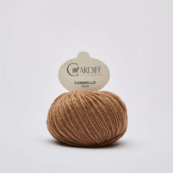 Cardiff Cammello Classic mezgimo siūlai 25g (kupranugario vilna)
