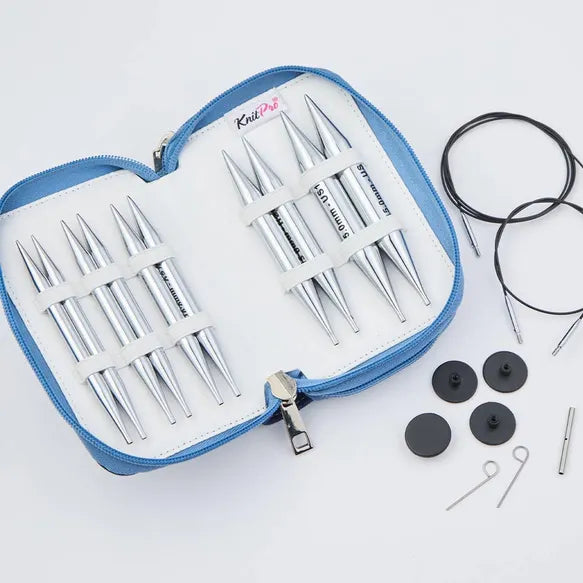 KnitPro Nova stambių virbalų rinkinys keičiamu valu 13cm