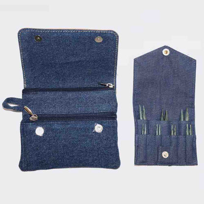 KnitPro Denim trumpų 5cm virbalų rinkinys keičiamu valu