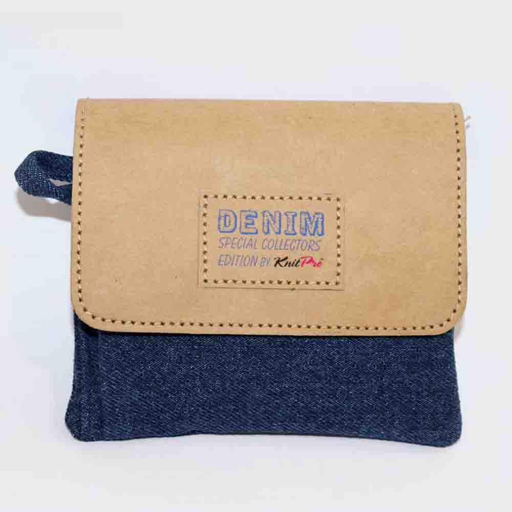 KnitPro Denim trumpų 5cm virbalų rinkinys keičiamu valu