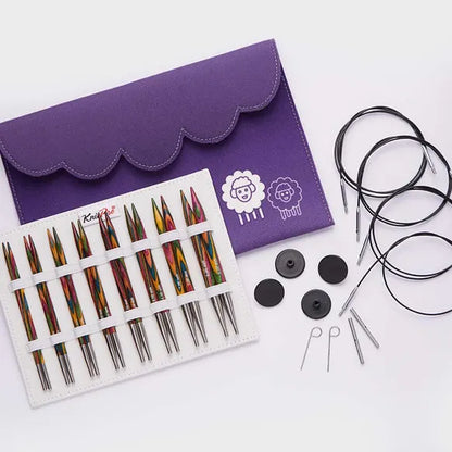 KnitPro Symfonie 13cm virbalų rinkinys keičiamu valu