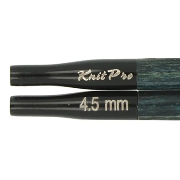 KnitPro Denim trumpi mediniai prisukami virbalai 5cm