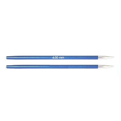 KnitPro Zing metaliniai prisukami virbalai 10cm - 13cm