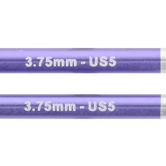 KnitPro Zing trumpi metaliniai prisukami virbalai 5cm