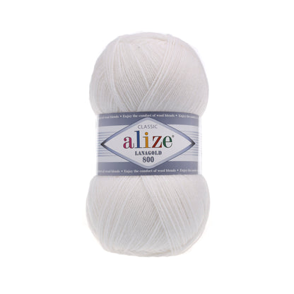 Alize Lanagold 800 siūlai 100g (vilna, akrilanas)