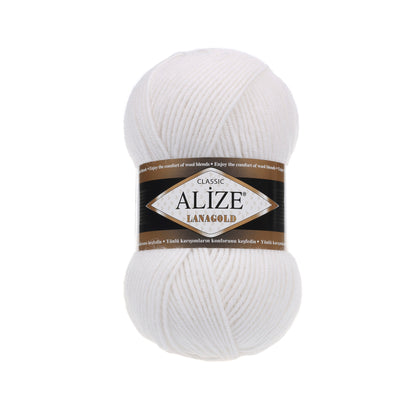 Alize Lanagold mezgimo siūlai 100g (vilna, akrilanas)