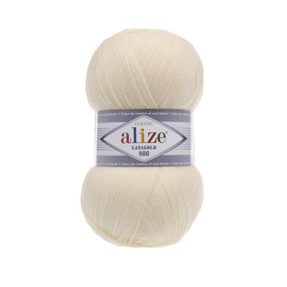 Alize Lanagold 800 siūlai 100g (vilna, akrilanas)