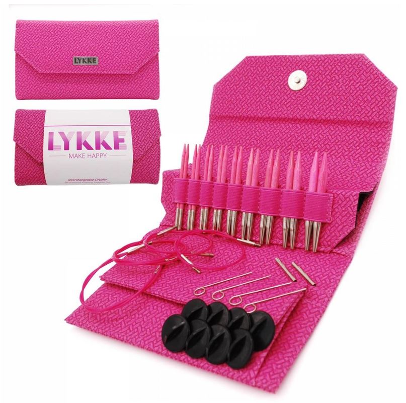 Lykke Blush Magenta 9cm medinių prisukamų virbalų rinkinys