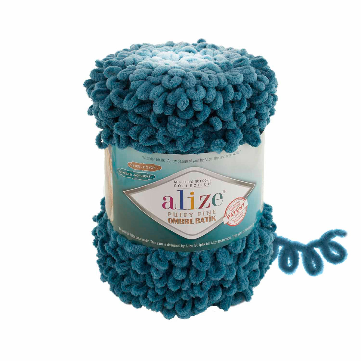Alize Puffy Fine Ombre Batik siūlai 500g (mikropoliesteris)