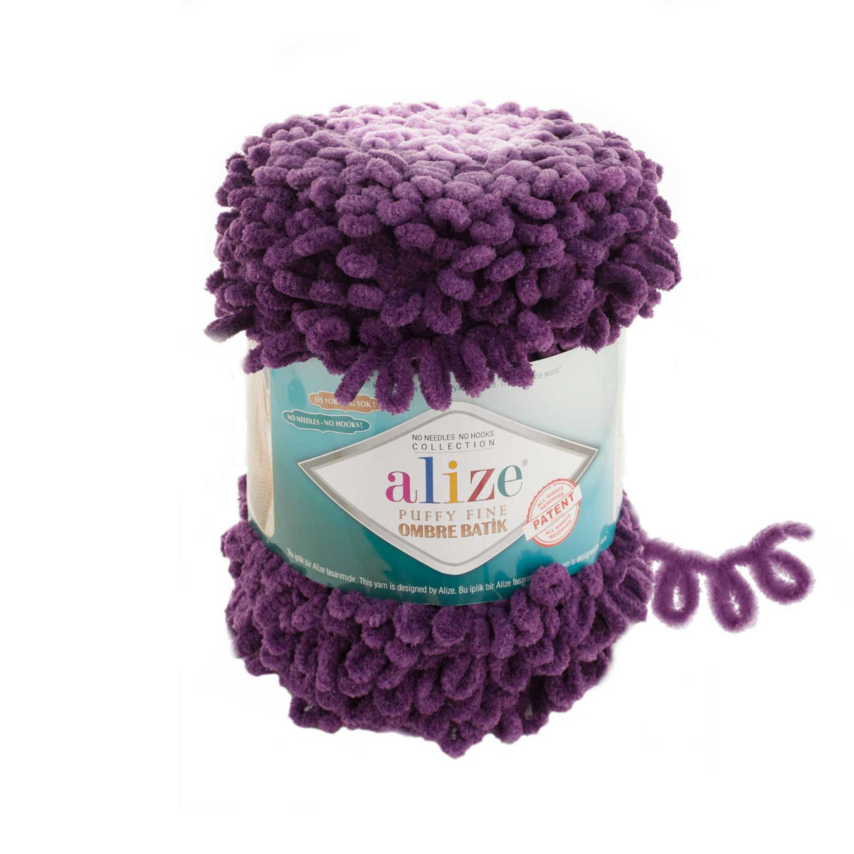 Alize Puffy Fine Ombre Batik siūlai 500g (mikropoliesteris)