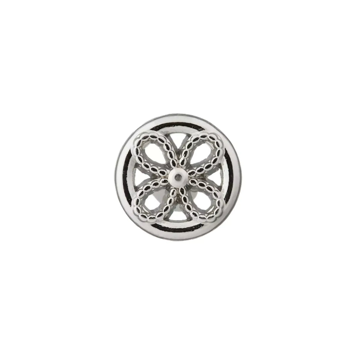 Metalinės sagos su ausele 9mm (sidabrinės)