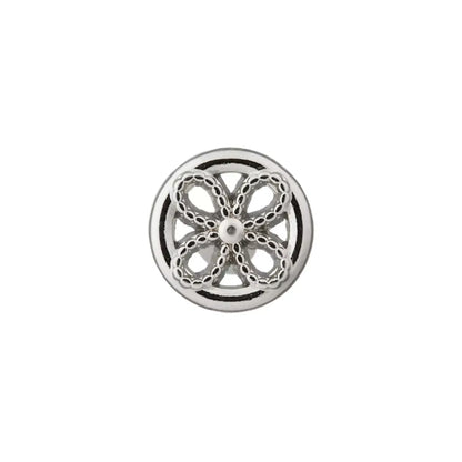 Metalinės sagos su ausele 9mm (sidabrinės)