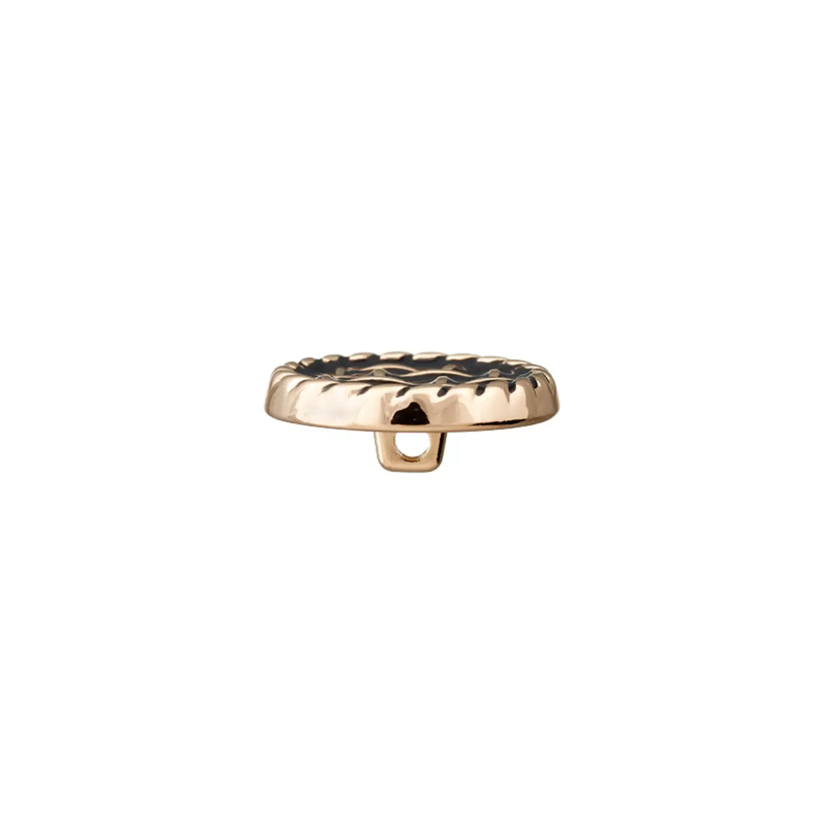 Metalinės sagos su ausele 18mm (juoda/auksinė)