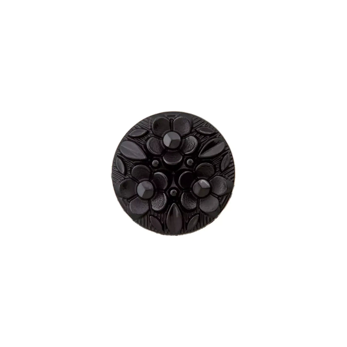 Sagos su ausele 12mm-20mm (juodos gėlės)
