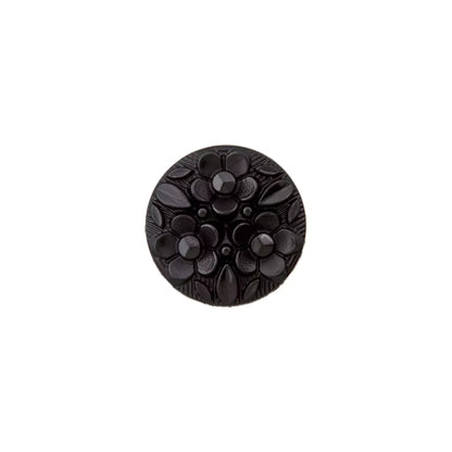 Sagos su ausele 12mm-20mm (juodos gėlės)