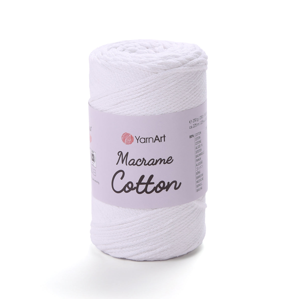 YarnArt Macrame Cotton Virvutė 250g (medvilnė, poliesteris)
