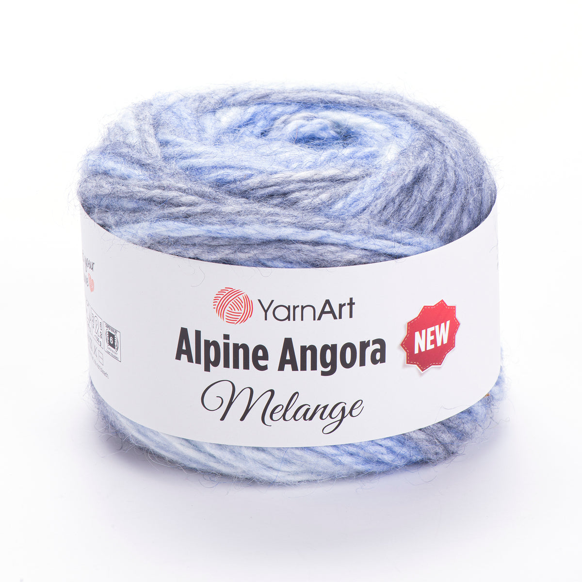YarnArt Alpine Angora Melange New 150g (vilna, akrilanas)