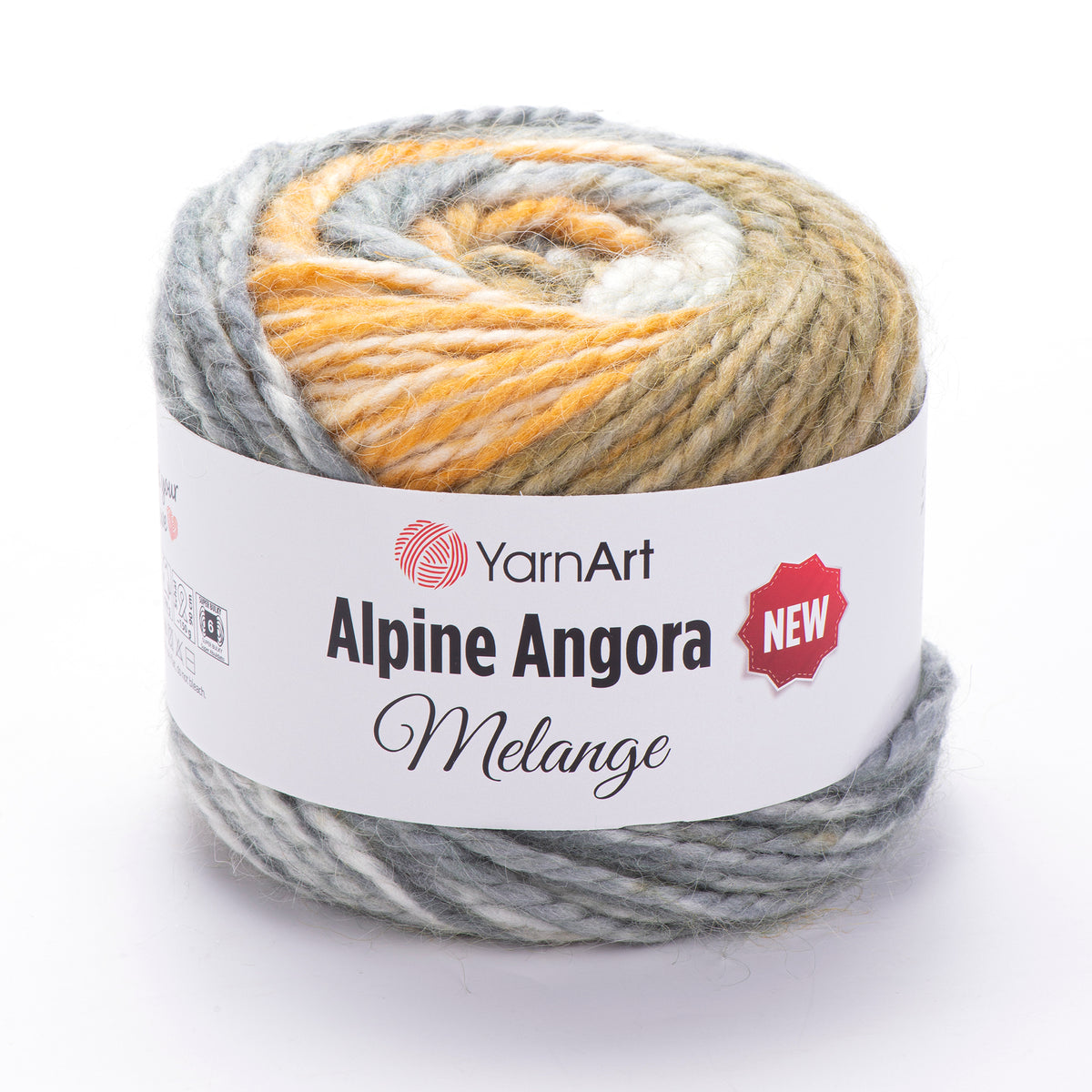 YarnArt Alpine Angora Melange New 150g (vilna, akrilanas)