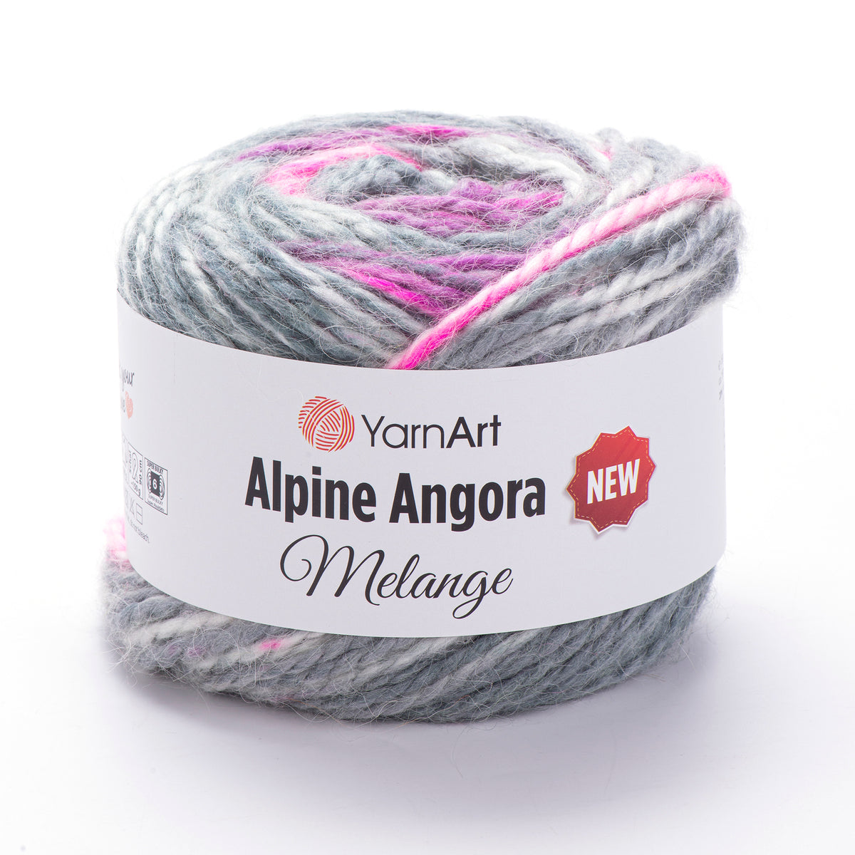 YarnArt Alpine Angora Melange New 150g (vilna, akrilanas)