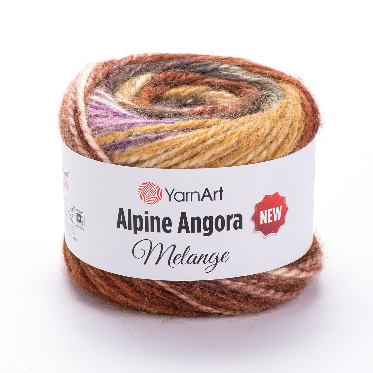 YarnArt Alpine Angora Melange New 150g (vilna, akrilanas)