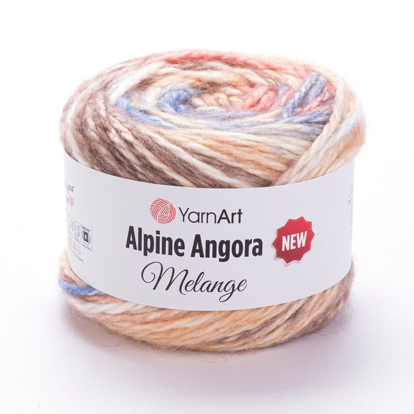 YarnArt Alpine Angora Melange New 150g (vilna, akrilanas)