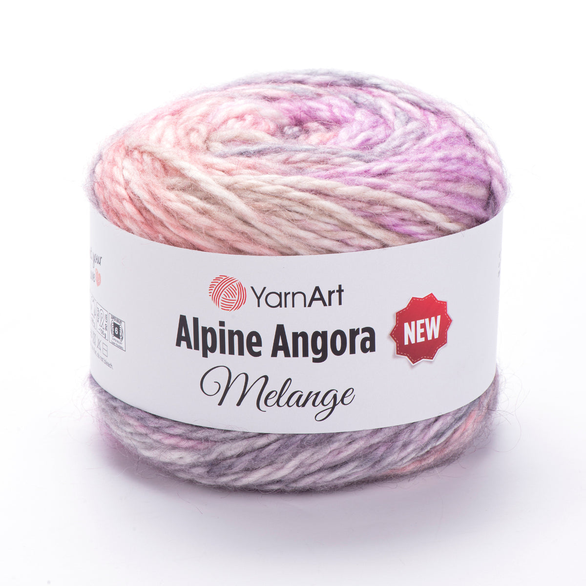YarnArt Alpine Angora Melange New 150g (vilna, akrilanas)